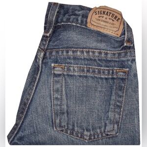 LEVI'S JEANS 6 BOYS SIGNATURE STRAIGHT MEDIUM WASH LIGHT DISTRESS BLUE KIDS